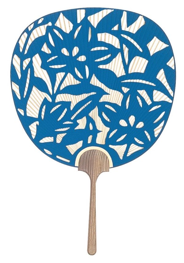 Elegant Blue　Kyoto-Fächer, ein traditionelles Handwerk, das vom Ministerium für Wirtschaft, Handel und Industrie ausgezeichnet wurde.